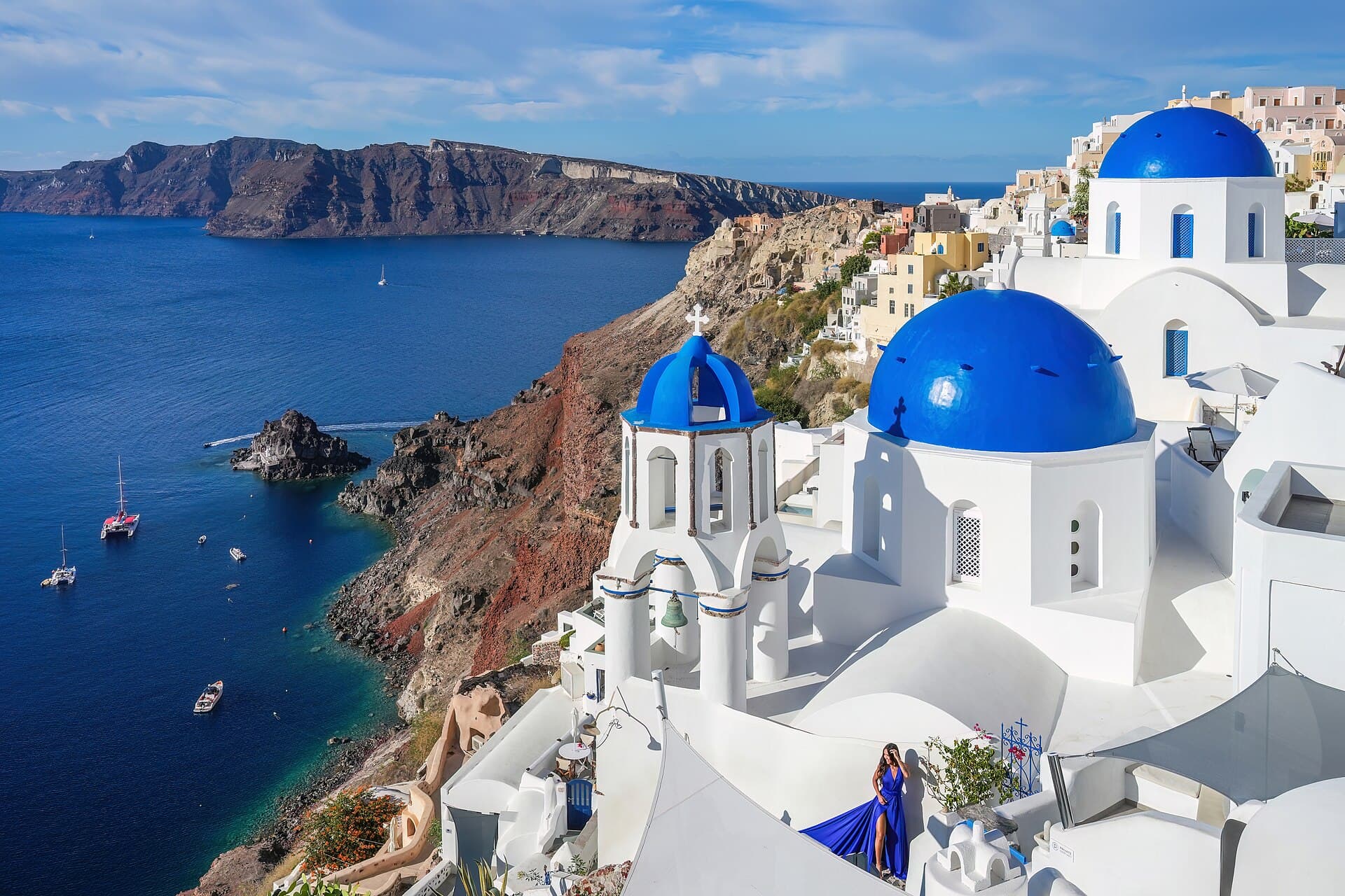 Blue domes of Oia, Santorini